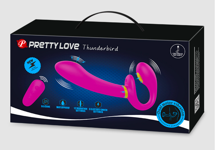  Đại lý Dương vật giả 2 đầu rung và sốc điện dùng sạc - Pretty Love Thunderbird giá rẻ